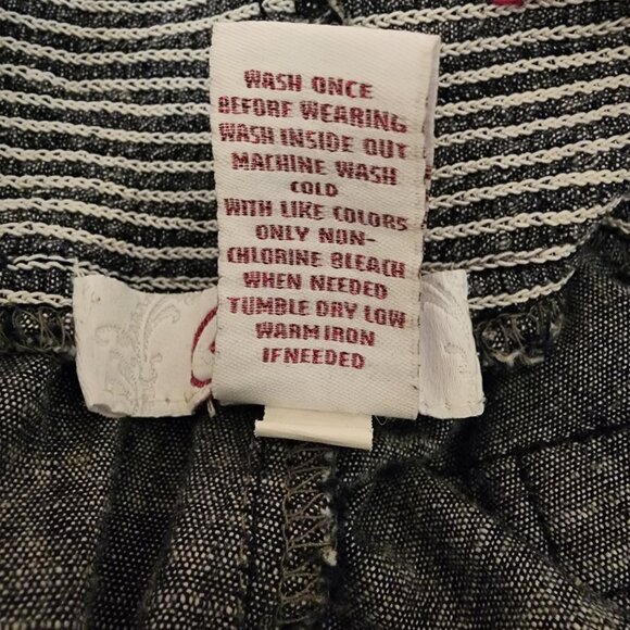 Candie’s Chambray Shorts Sz 9 – Smocked Waist, Front Tie Pockets - Picture 9 of 9